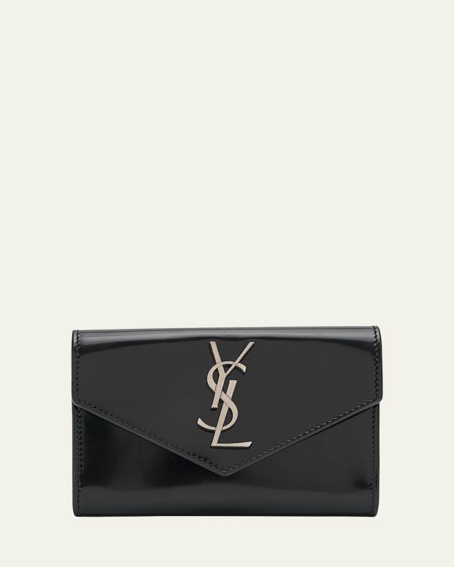 YSL Monogram Small Flap Wallet in Spazzolato Leather